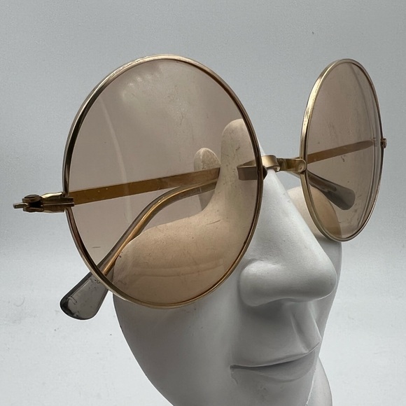 Vintage Gold Round Sunglasses Frames - Picture 2 of 4